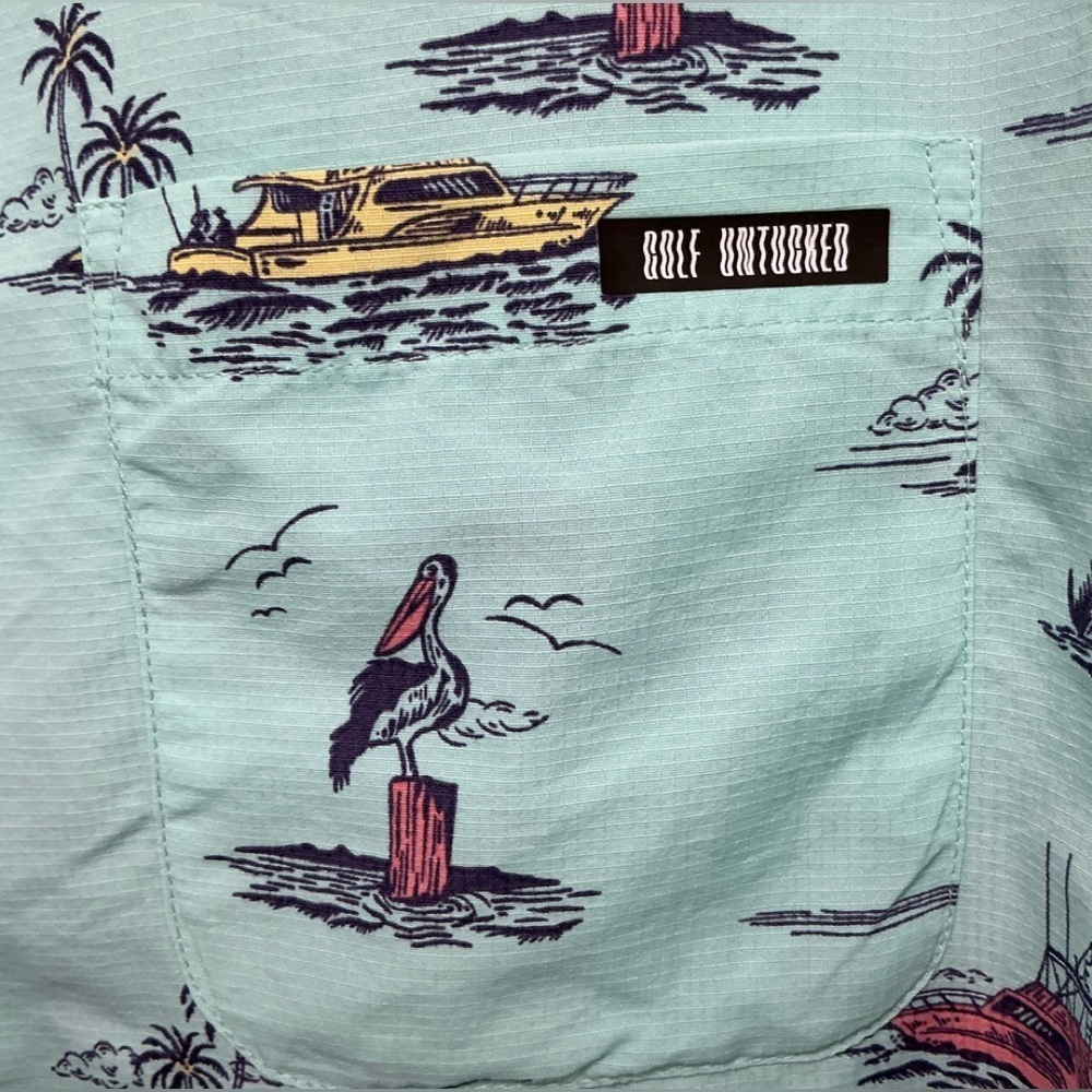 Gulf Untucked Men’s Airplane Print Hawaiian Shirt - Picture 4 of 5